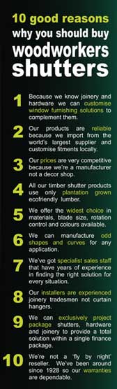 Buy Woodworkers plantation shutters online - 10 reasons why Buy Woodworkers plantation shutters online - 10 reasons why